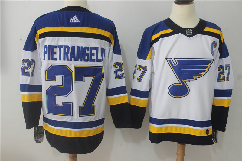Men St. Louis Blues #27 Pietrangelo Blue Hockey Stitched Adidas NHL Jerseys